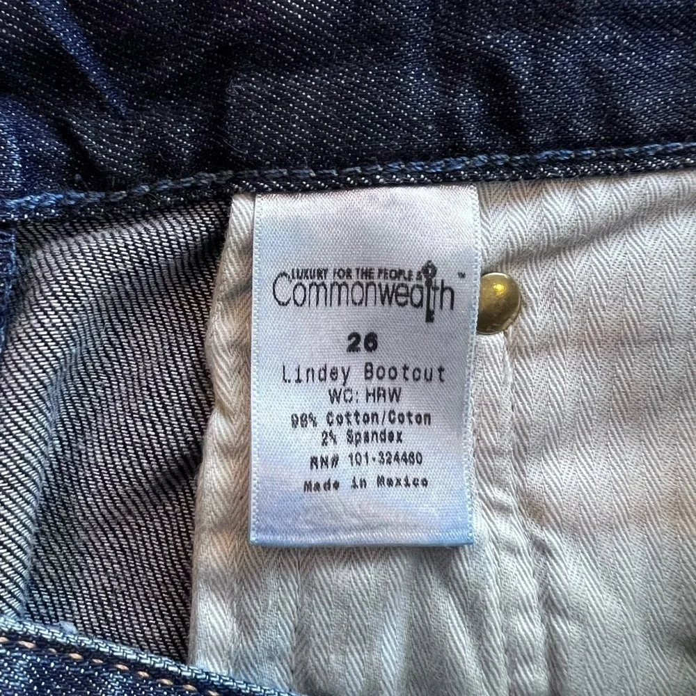 Commonwealth Luxury FTP Low Rise Bootcut Jeans Lindey no distressing 26